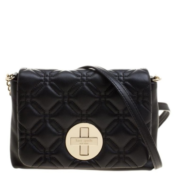 KATE SPADE - Astor Court Naomi Quilted Crossbody Bag. Black. - Picture 12 of 12